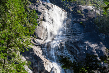 amazing view of Shannon Falls cascade in provincial park