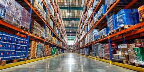 Inventory management involves the supervision of a retailer's stocked goods, ensuring the right products are available in the right quantities at the right time - obrazy, fototapety, plakaty