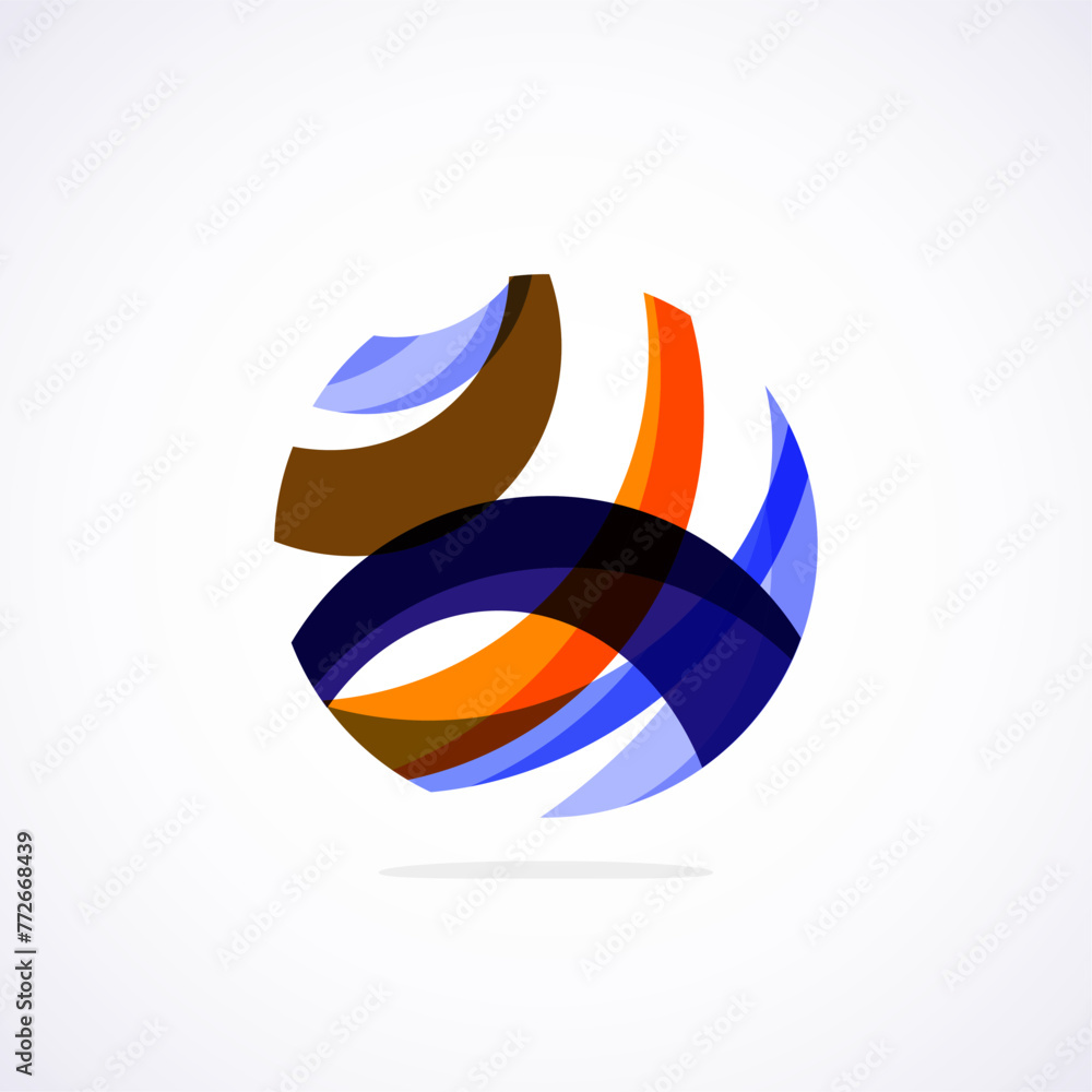 Poster Abstract circle logo - minimalist emblem, timeless and universal shape of circle. Unique logo represent range of brands and concepts, encapsulating simplicity and creativity in single, iconic image