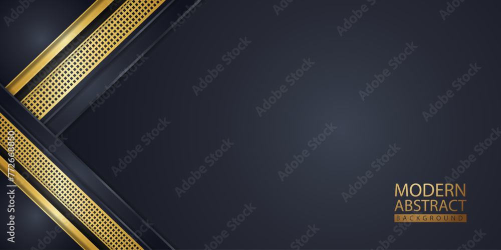 Poster abstract background with glitter and golden lines glowing dots golden combinations.
