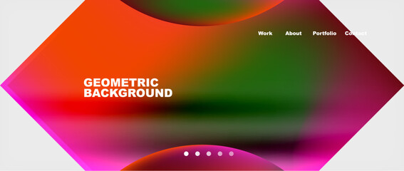 Minimal geometric web site page template design. Vector Illustration For Wallpaper, Banner, Background, Card, Book Illustration, landing page