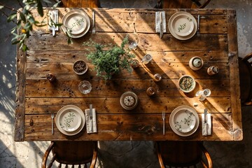 Rustic Tabletop Dining