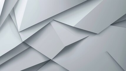 Obraz premium Minimalist abstract white 3D geometries - An image of a clean and modern minimalist white paper-like geometries giving a 3D abstract design