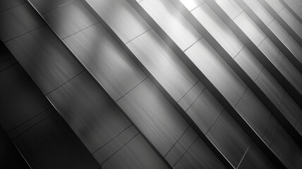 Monochromatic view of architectural patterns - A dramatic black and white image highlighting the abstract patterns of modern architectural design