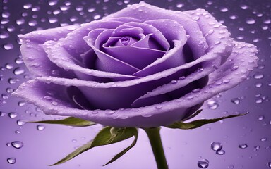 pink rose with water droplets