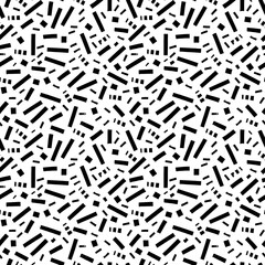 Fototapeta na wymiar Black and white sprinkles confetti seamless pattern. Modern cute falling speckle pattern.