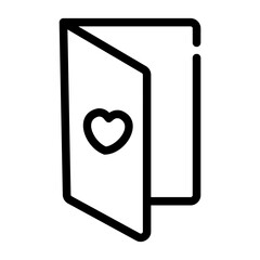 greeting card outline icon