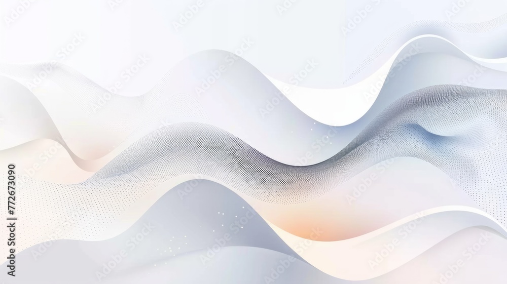 Aufkleber soft waves and dotted texture digital artwork - featuring soft waves with a subtle dotted texture, t