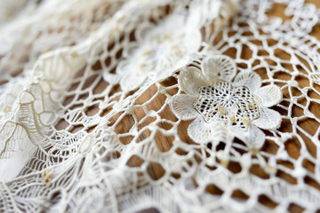 Obraz premium Delicate patterns in intricate lace, abstract , background