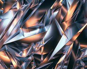 Glowing metal surfaces with sharp lines, abstract , background