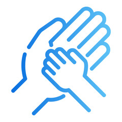 hand gradient icon