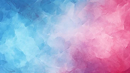 Poster Blue and pink crumpled paper texture - A vibrant blend of blue and pink hues on a crumpled paper texture creating an abstract look © Tida