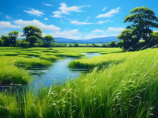 Beautiful Landscapes Exploring the Beauty of Fields, Lawns, Flowers, Grass and Vegetation.