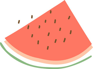 Collage  painting of sliced watermelon