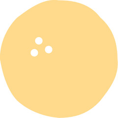 Orange round irregular circle