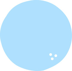 Blue round irregular circle