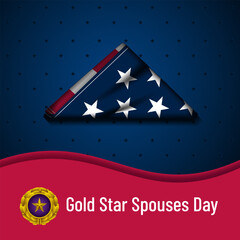 Happy Gold Star Spouses Day Background Vector Illustration