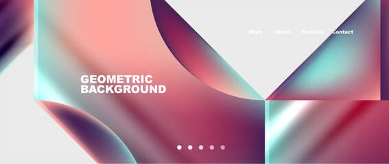 Glassmorphism geometric abstract background. Vector Illustration For Wallpaper, Banner, Background, Card, Book Illustration, landing page