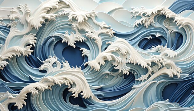 A traditional Japanese wave pattern
