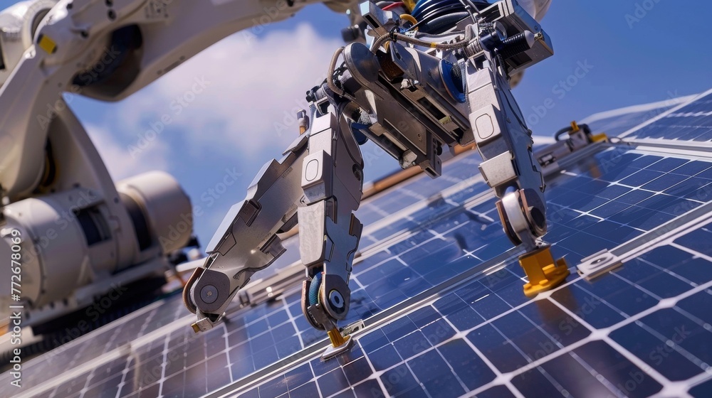 Poster a timelapse image shows the incredible speed and efficiency of robotic arms as they swiftly and flaw