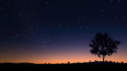 Fototapeta premium background of silhouette at sunset 