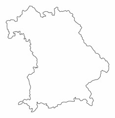 Bavaria outline map