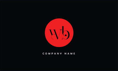 WB, BW, W, B Abstract Letters Logo Monogram
