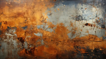 A grunge metal texture with rust and scratches - obrazy, fototapety, plakaty