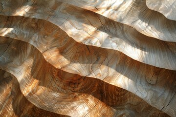 Abstract wooden design, interplay of light and shadow on hardwood