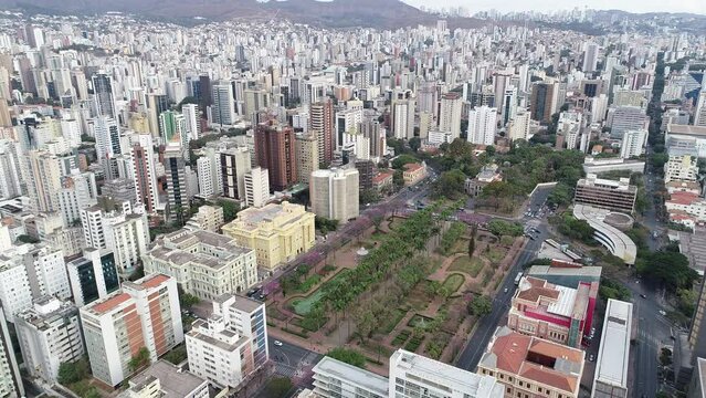 Aerial view of Liberdade Square - Belo Horizonte, Minas Gerais, Brazil