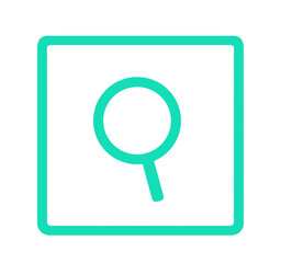 シンプルな緑色の検索マーク