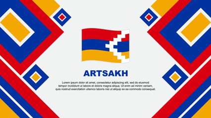 Artsakh Flag Abstract Background Design Template. Artsakh Independence Day Banner Wallpaper Vector Illustration. Artsakh Cartoon