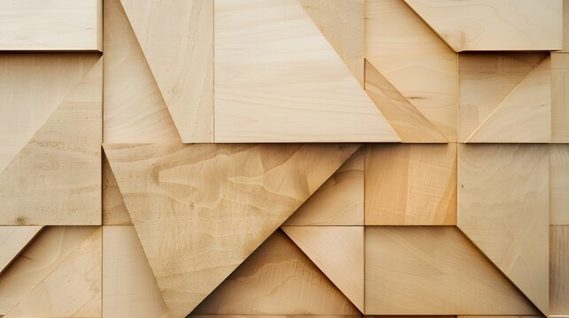 Sleek background texture of geometric plywood, enhancing modern aesthetics ai image