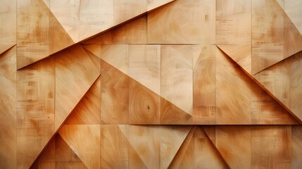 Contemporary geometric plywood texture, sleek and modern design ai image - obrazy, fototapety, plakaty