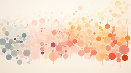 A whimsical arrangement of circular dots in pastel tones, a charming and delightful background for playful and creative designs