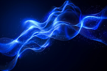 Fototapeta premium Abstract wave technology digital network background. Technology digital wave background concept