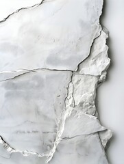 Minimalism, advanced wind, A closeup of a white stone slabs, smooth edges and subtle veins on its surface, g its edge to create a raised texture, Light grey background