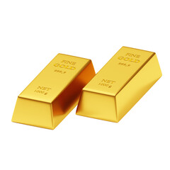 3d gold illustration isolated on background , golden finance design element .