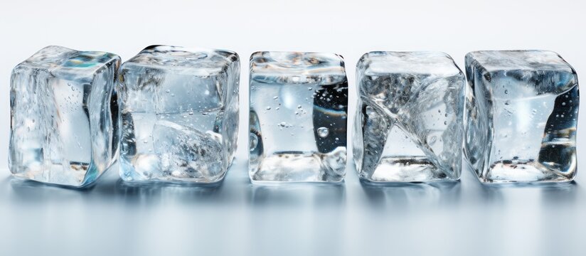 Set of ice cubes