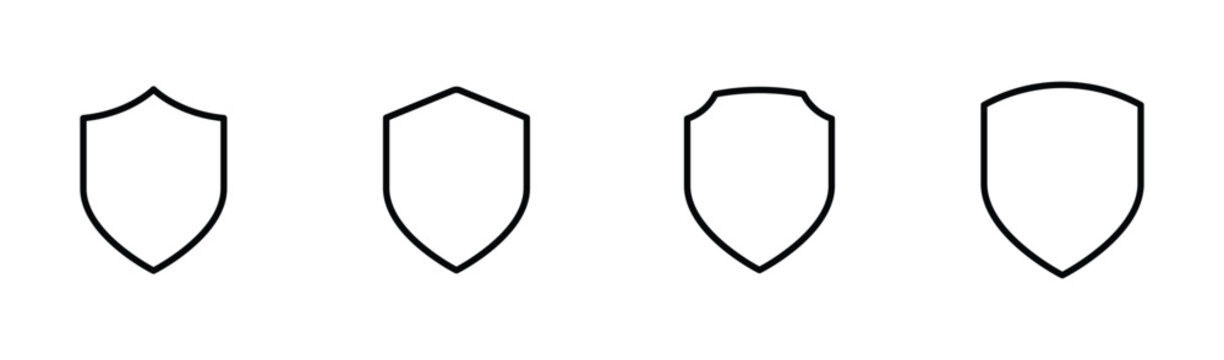 Shield Icon set vector	