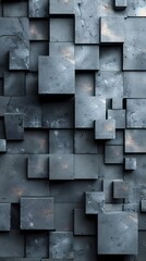 Futuristic Mosaic of Unconventional Vision in Cool Gray Tones on Isolated Background