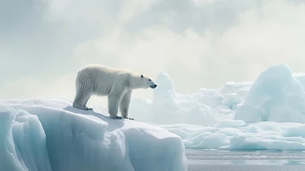 Foto op Aluminium Polar bear (Ursus maritimus) on the ice floe © 99