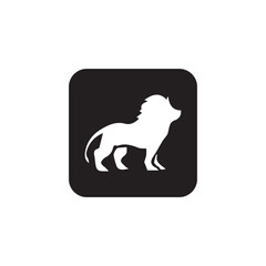 lion box logo icon design.