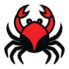 solid black outline Crab design