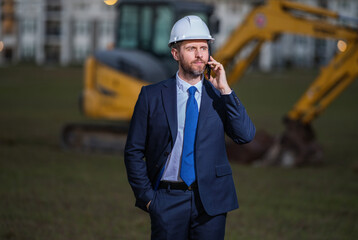 Investor civil engineer, construction manager or supervisor at a construction.