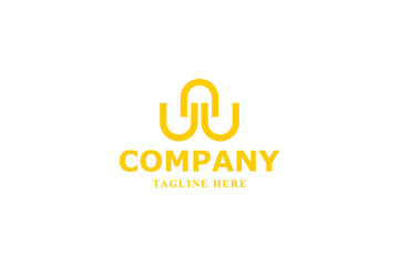 triples u letter modern minimal logo