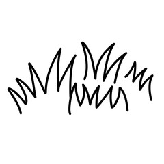 hand drawn doodle grass illustration