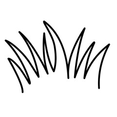 hand drawn doodle grass illustration