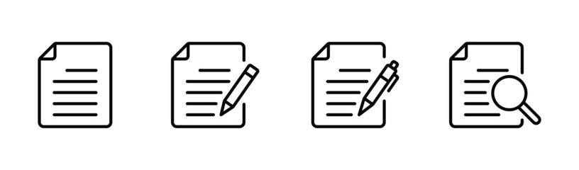 document icon set vector