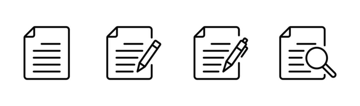 document icon set vector